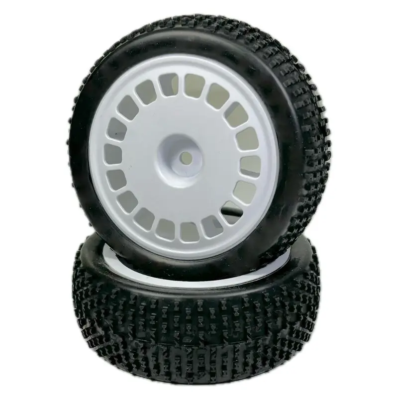 1:10 Buggy Wheel Set "Mini Block" front white (2) – RC Wheels & Tyres