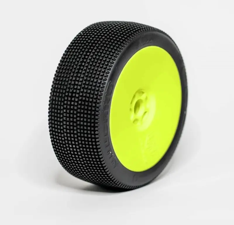 1:8 Buggy VULCANO ULTRA SOFT "V2" pre-mounted yellow (2) – RC Wheels & Tyres