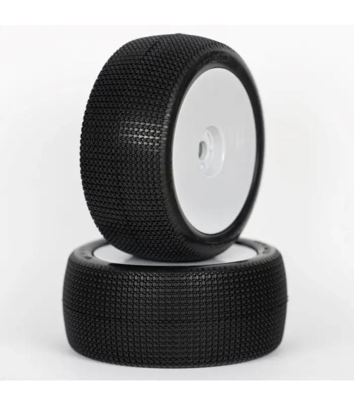 1:8 Truggy TWISTER MEDIUM/SOFT pre-mounted white ""B1COMP"" (2) – RC Wheels & Tyres