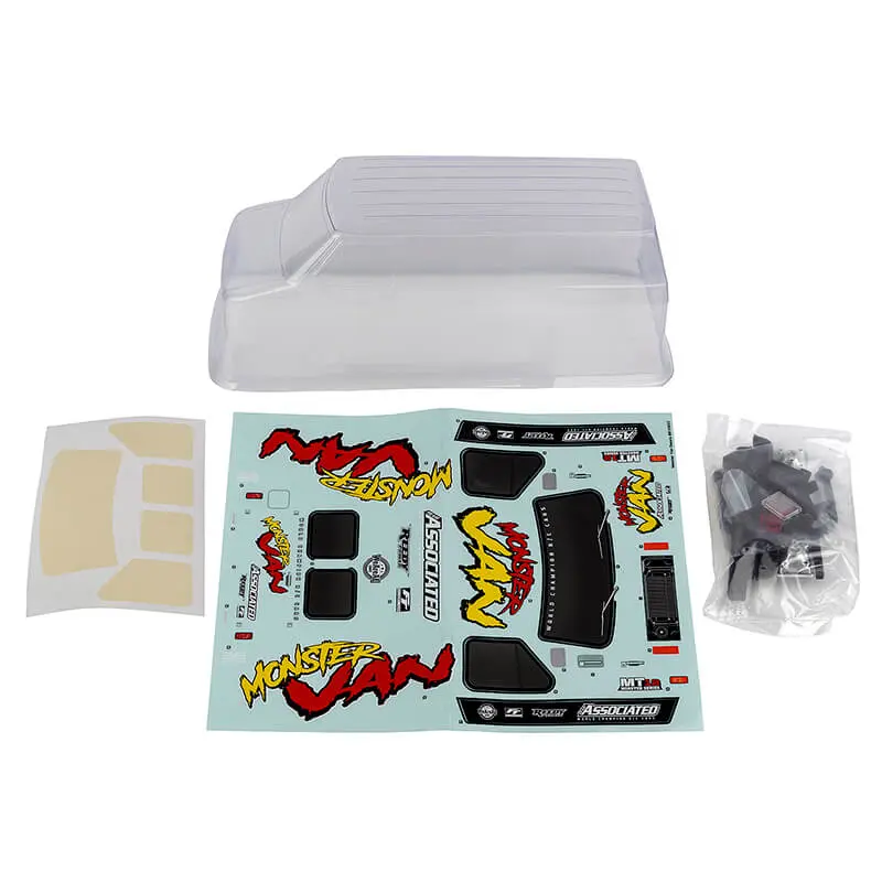 Team Associated Mt12 Monster Van Bodyshell Set Clear – Team Associated Parts