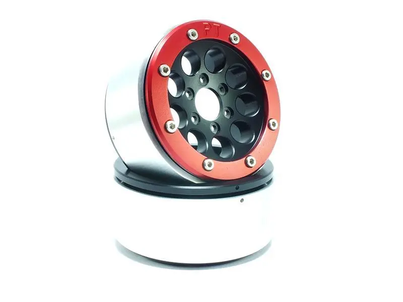RC Crawler wheels Beadlock Wheels GUN Black/Red 1.9 (2) w/o Hub – RC Wheels & Tyres