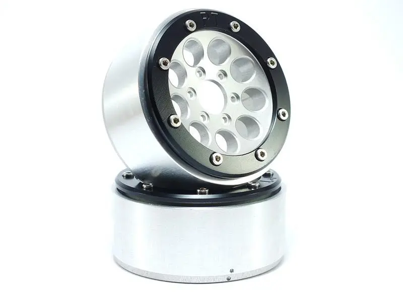 RC Crawler wheels Beadlock Wheels GUN Silver/Black 1.9 (2) w/o Hub – RC Wheels & Tyres