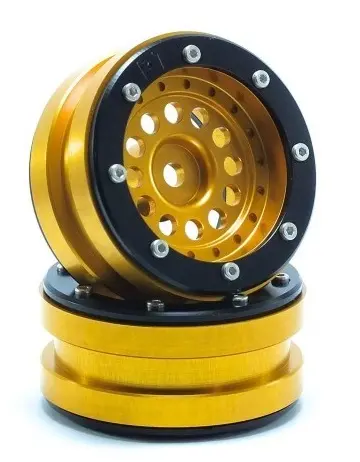 RC Crawler wheels Beadlock Wheels PT-Bullet Gold/Black 1.9 (2 pcs) – RC Wheels & Tyres