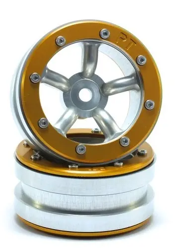 RC Crawler wheels Beadlock Wheels PT-Safari Silver/Gold 1.9 (2 pcs) – RC Wheels & Tyres