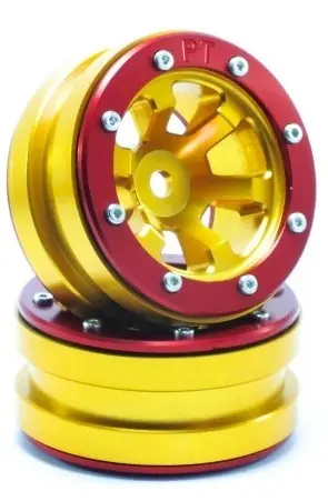 RC Crawler wheels Beadlock Wheels PT- Claw Gold/Red 1.9 (2 pcs) – RC Wheels & Tyres