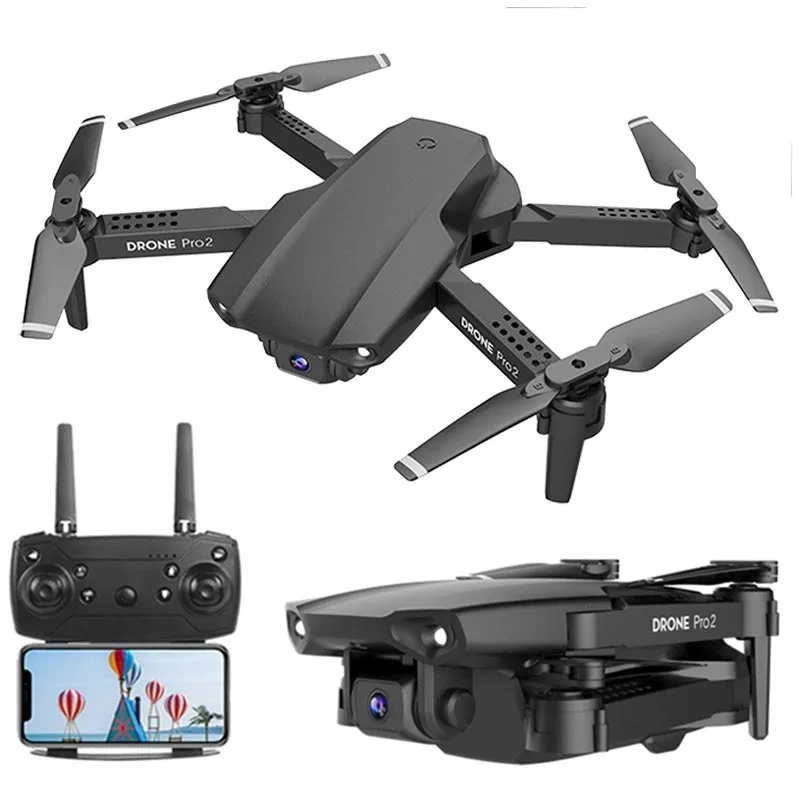Foldable Drone PRO 2 with dual HD Cameras E99 - (black) – Drones