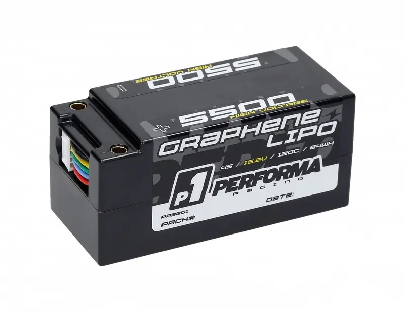 Performa Racing P1 Graphene HV Lipo Shorty 5500 15.2V 120C – RC Batteries