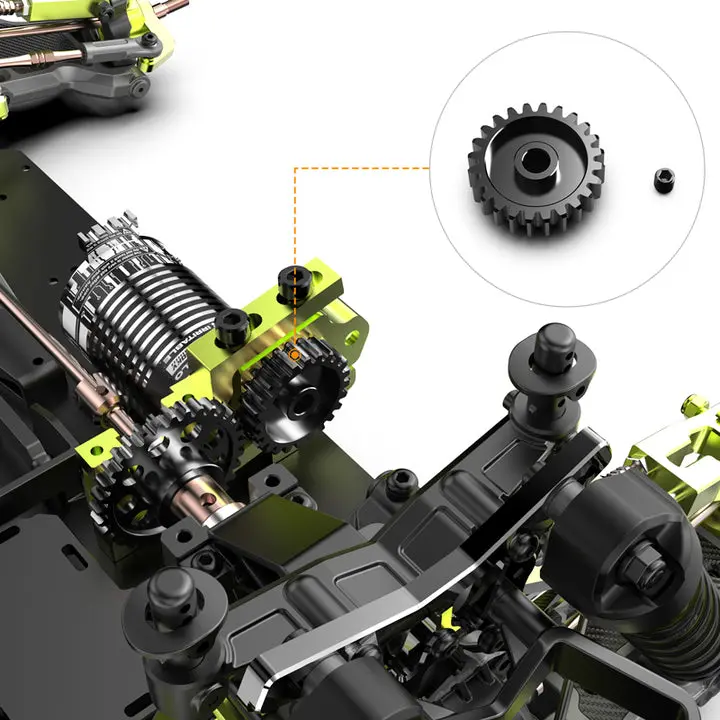 Rlaarlo Parts: Metal Pinion Gear, 24T M1 For RZ001 For terminator – Rlaarlo Parts