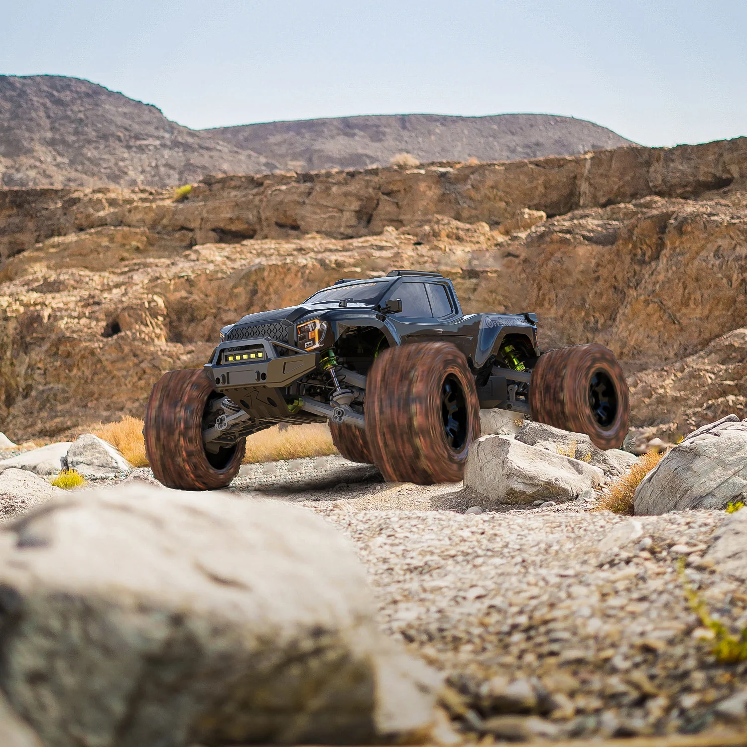 Rlaarlo Omni-Terminator Carbon MINI 1:10 Scale Brushless Monster Truck, RZ001B-C – RC Trucks