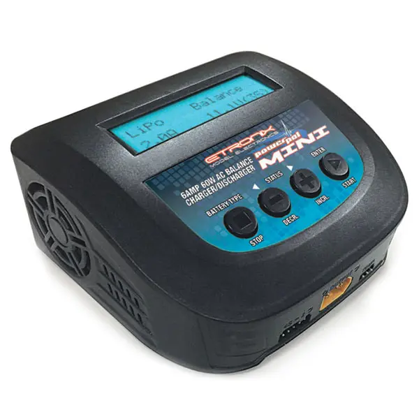 Etronix powerpal mini ac 6a 60w balance charger/discharger (uk plug) – RC Battery Chargers