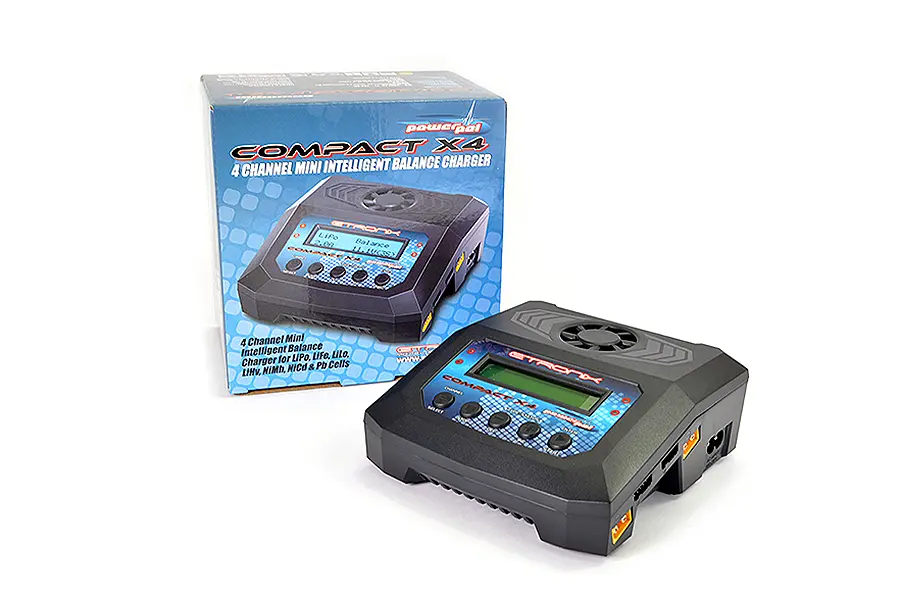 etronix powerpal compact x4 ac/dc charger (uk plug) – RC Battery Chargers