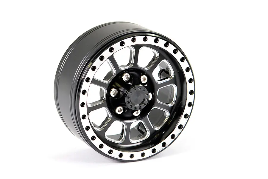 Fastrax Aluminum Beadlock Ten 1.9" Wheels - Black (4pc) – view 2