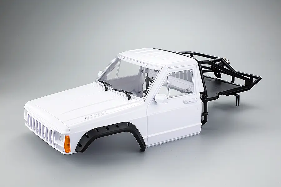 Fastrax 1/10 Rockee Pick-Up & Rear Cage Hardbody 313-324mm - White – view 2