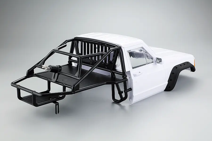 Fastrax 1/10 Rockee Pick-Up & Rear Cage Hardbody 313-324mm - White – view 3