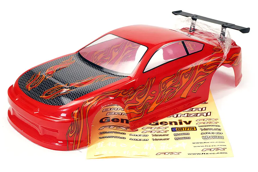FTX Banzai Pre-Painted Body Shell W/Decals &amp; Wing - Red – view 2