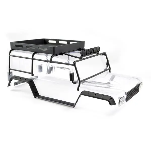 FTX Kanyon Clear Body W/Roll Cage, Spotlights &amp; Tray
