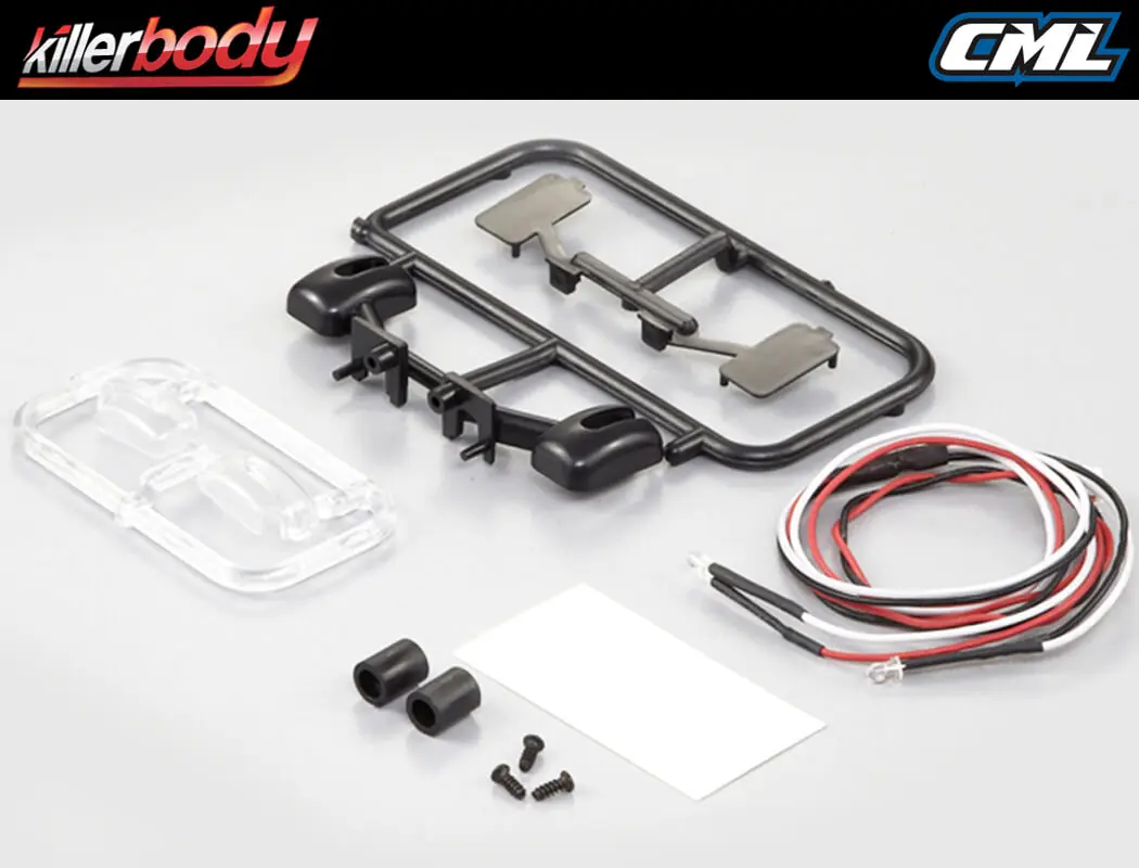 Killerbody Wing Mirror Type "E" W/Led Unit Set 1/10 Truck – view 2