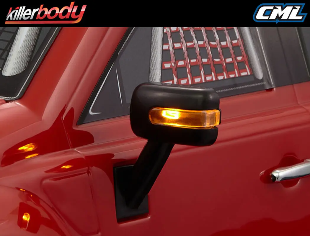 Killerbody Wing Mirror Type "E" W/Led Unit Set 1/10 Truck – view 4
