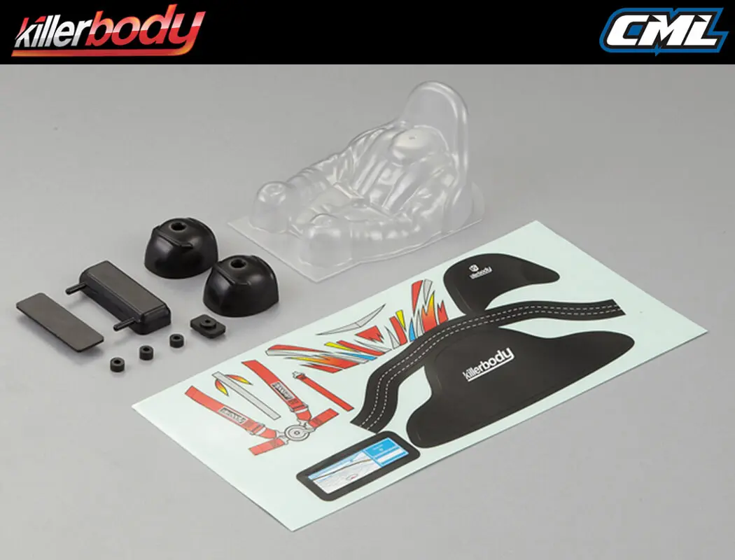 Killerbody Driver Figure W/Helmet &amp; Seat 1/10 Scale – view 2