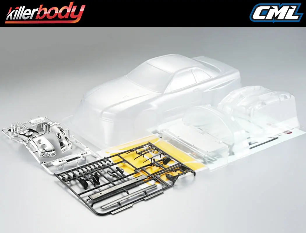 Killerbody Nissan Skyline R34 195mm Clear Body – view 2