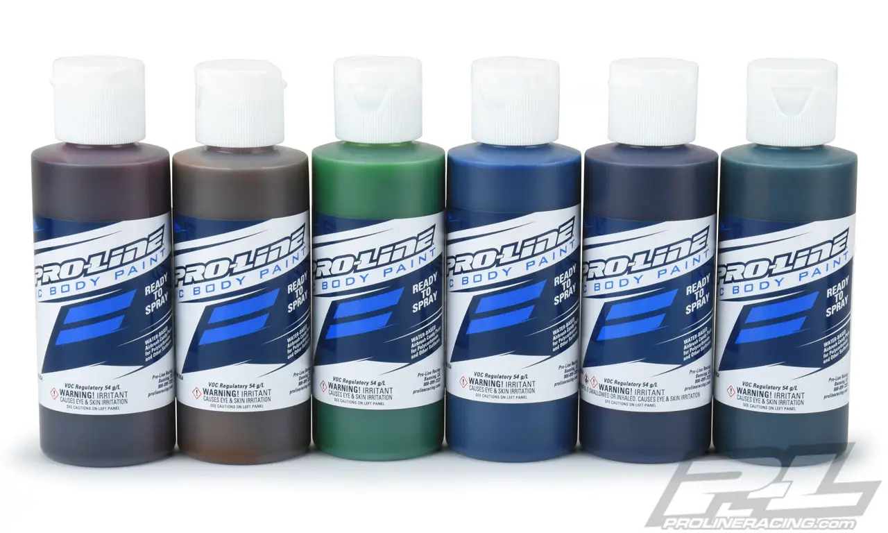 Proline Rc Body Paint Candy Colour Set (Red/Yell/Gre/Blue/Vio/Turq) – view 2