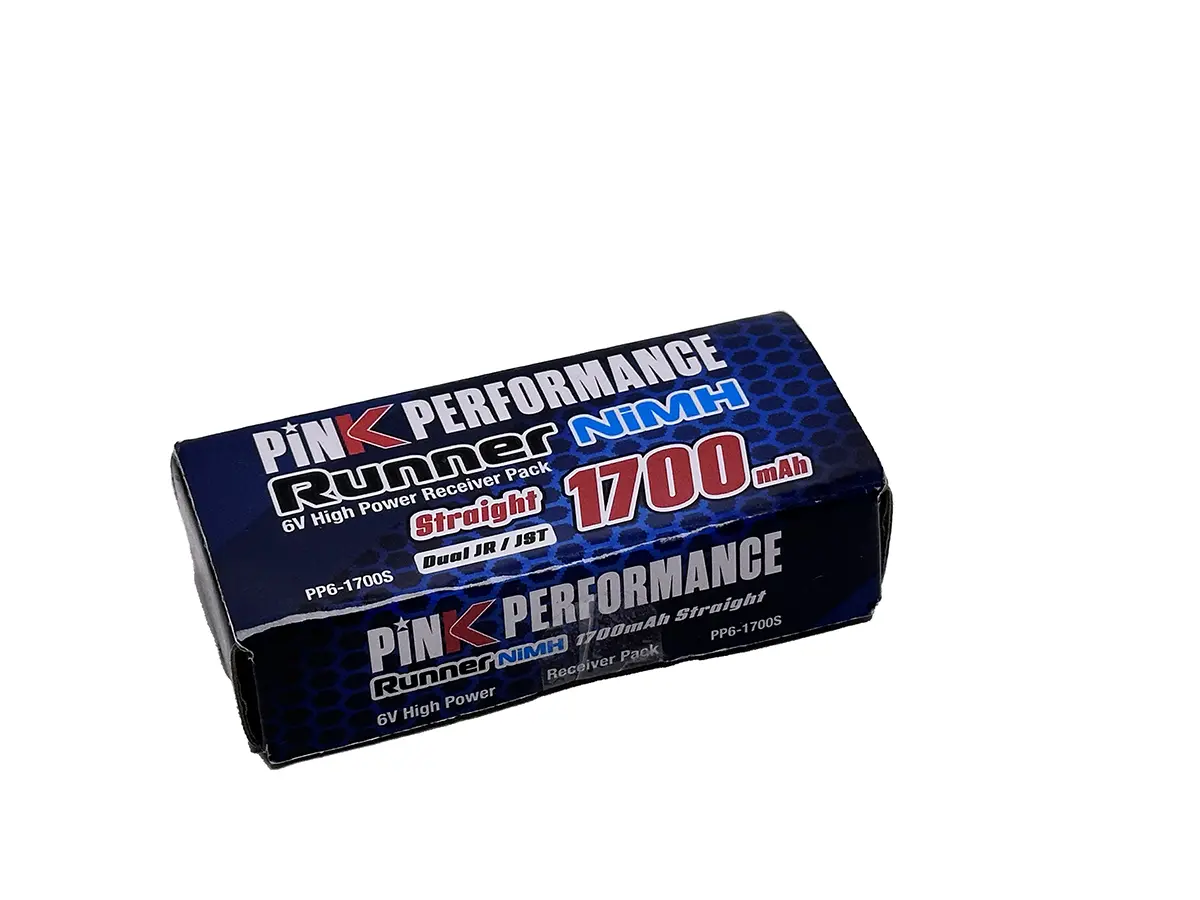Pink Runner Rx NiMh 6.0V-1700 (Dual JR-JST) 84x32x12mm 120g - STD