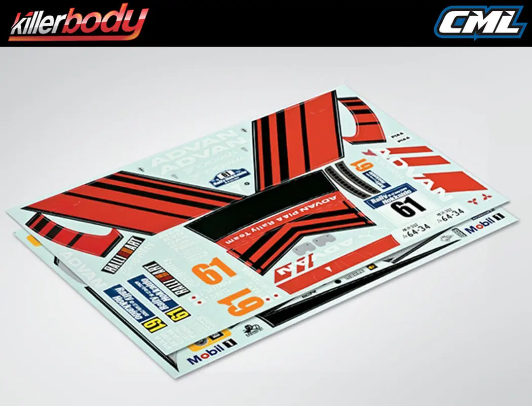 Killerbody Decal Sheet Mitsubishi Lancer Evolution X – view 2