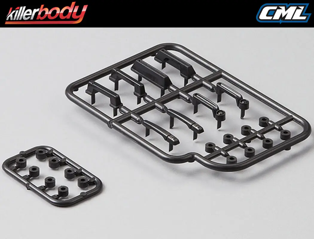 Killerbody Black Plastic Door Handle 1/10 Scale – view 2