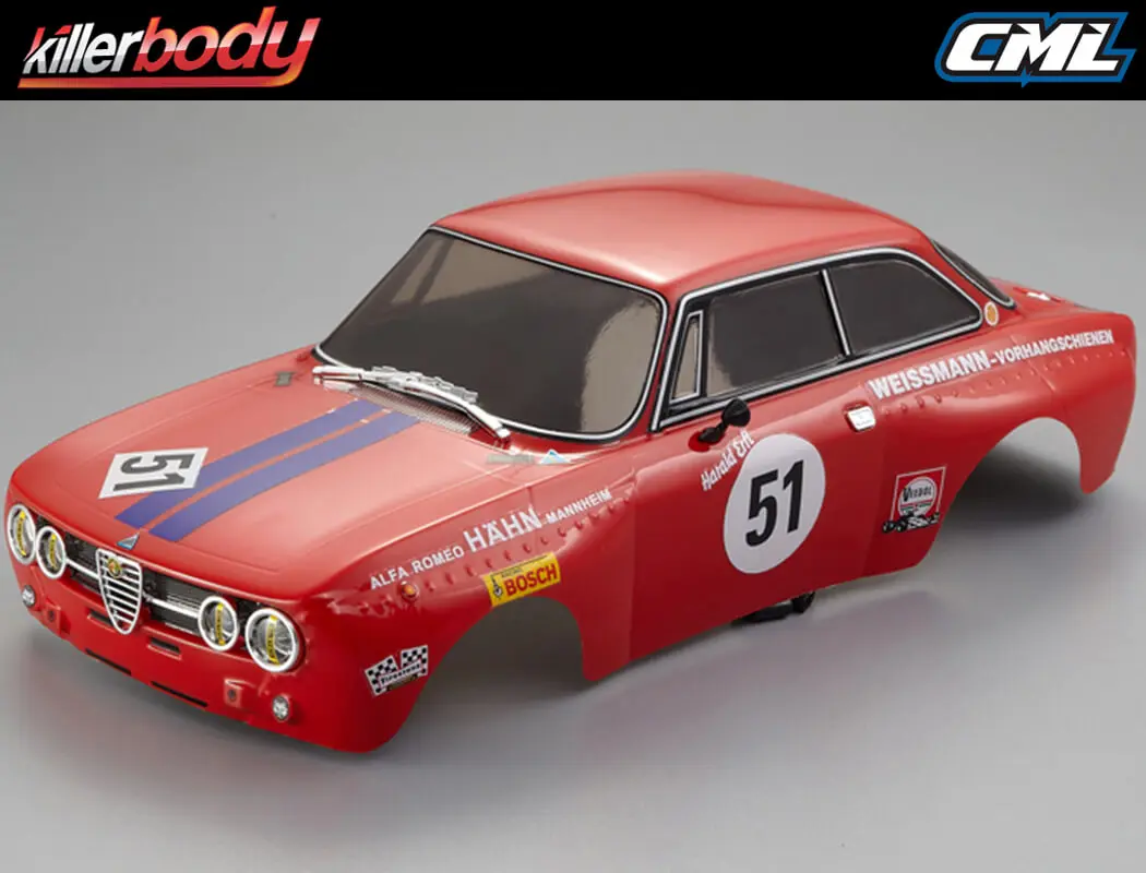 Killerbody Alfa Romeo 2000 Gtam 190mm Finished Body Red – view 2
