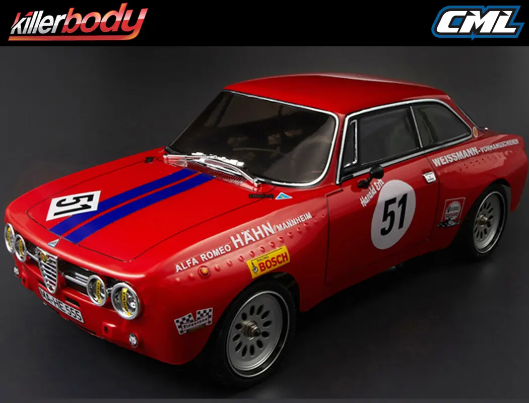 Killerbody Alfa Romeo 2000 Gtam 190mm Finished Body Red – view 4