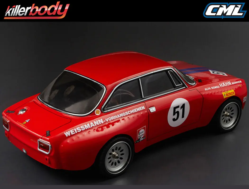 Killerbody Alfa Romeo 2000 Gtam 190mm Finished Body Red – view 5