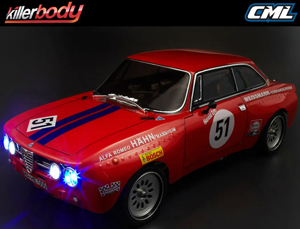 Killerbody Alfa Romeo 2000 Gtam 190mm Finished Body Red – view 6
