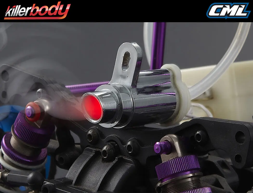 Killerbody Smoky Exhaust Pipe W/Led Unit Set for 1/10 Rc Car – view 6
