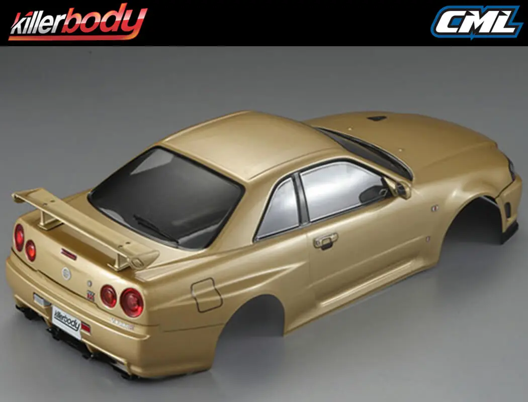 Killerbody Nissan Skyline R34 195mm Finished Body-Gold – view 6