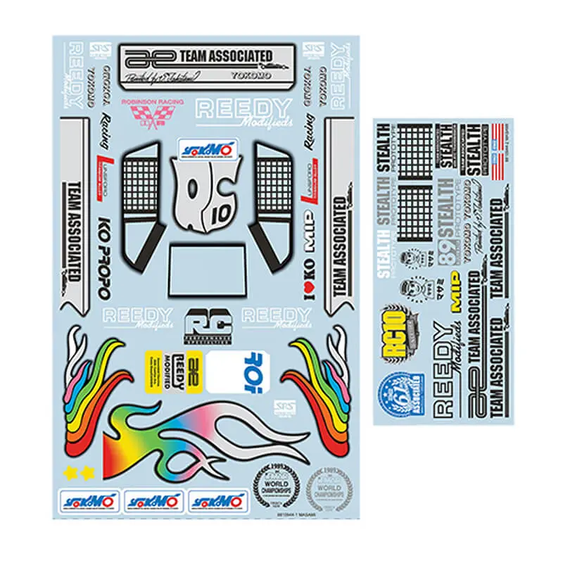 Team Associated Rc10 89 Stealth Car Masami Edition Decal Sheet