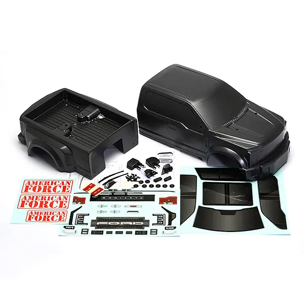 Cen Racing Ford F-450 Sd Complete Body Set (Grey Titanium)