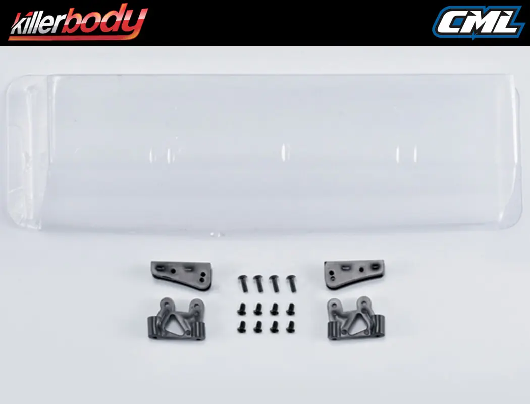 Killerbody Clear Lexan Rear Wing &amp; Mounts for 1/7 – view 2