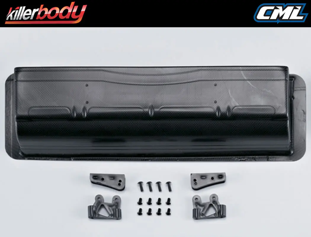 Killerbody Carbon Fibre Lexan Rear Wing &amp; Mounts for 1/7 – view 2