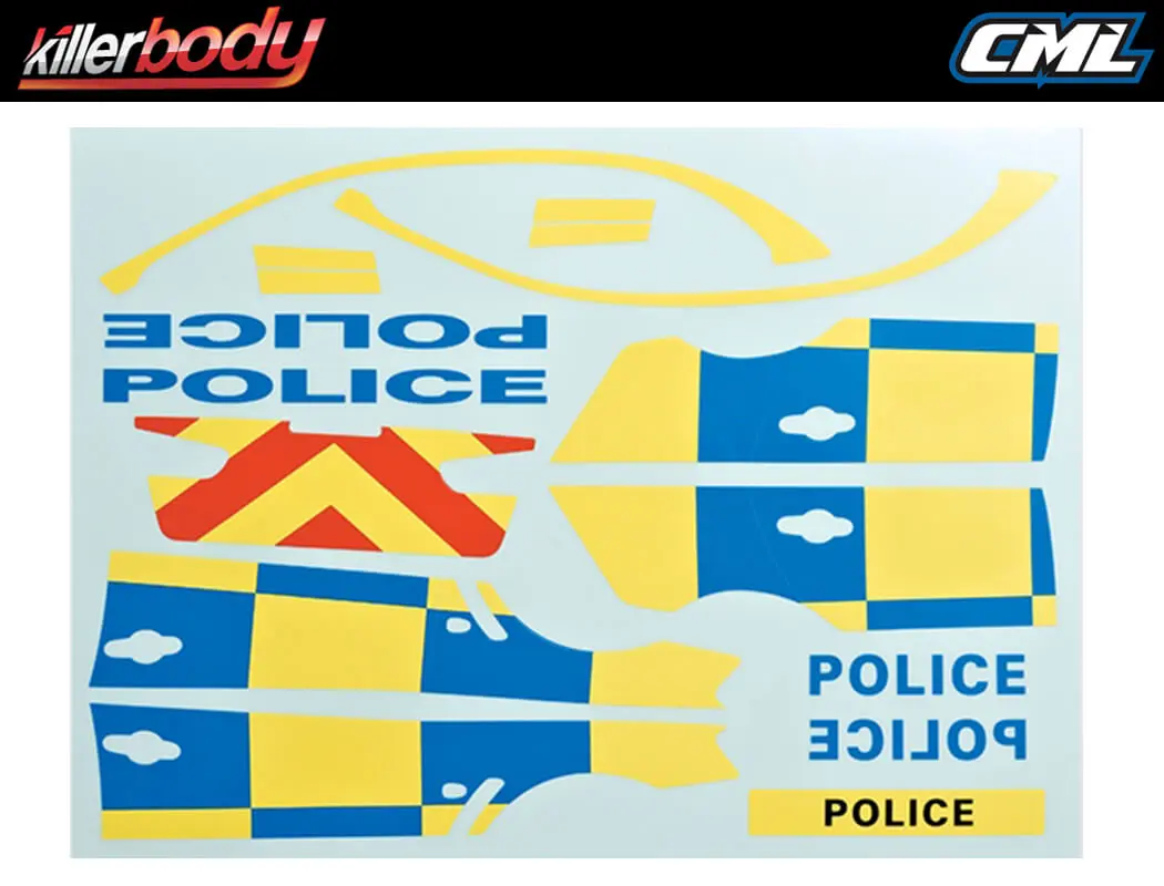 Killerbody Decal Sheet for Police Car – view 2