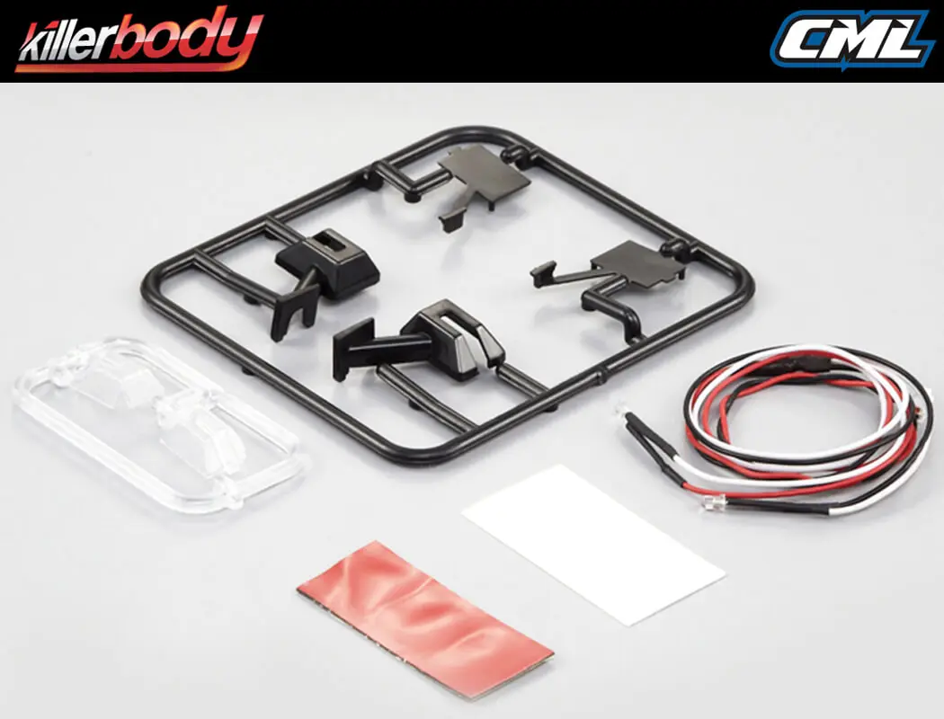 Killerbody Wing Mirror Type "E" W/Led Unit Set 1/10 Truck – view 2