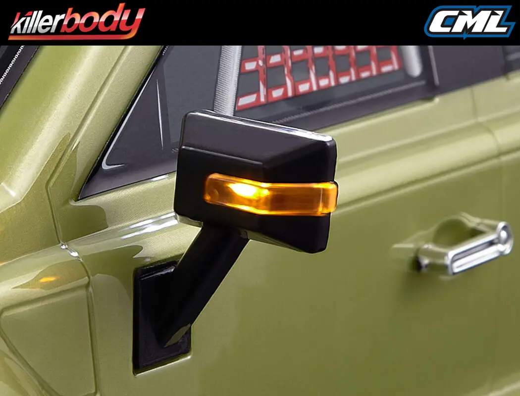 Killerbody Wing Mirror Type "E" W/Led Unit Set 1/10 Truck – view 3