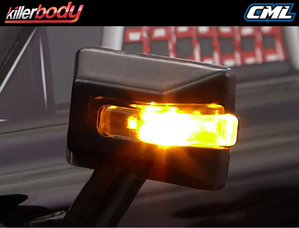 Killerbody Wing Mirror Type "E" W/Led Unit Set 1/10 Truck – view 4