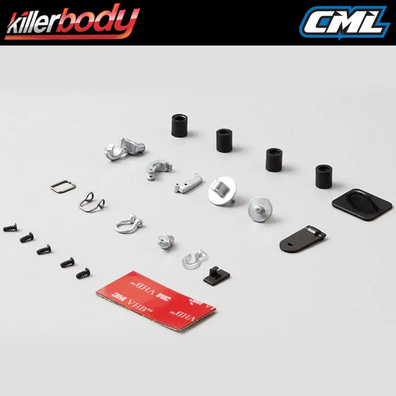 Killerbody Hooks &amp; Rings Set (Diecast Silver) 1/10 Scale