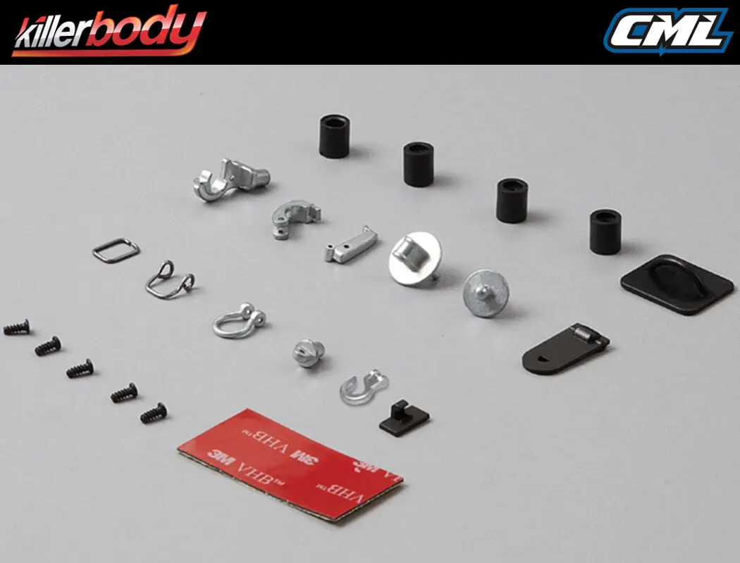Killerbody Hooks &amp; Rings Set (Diecast Silver) 1/10 Scale – view 2