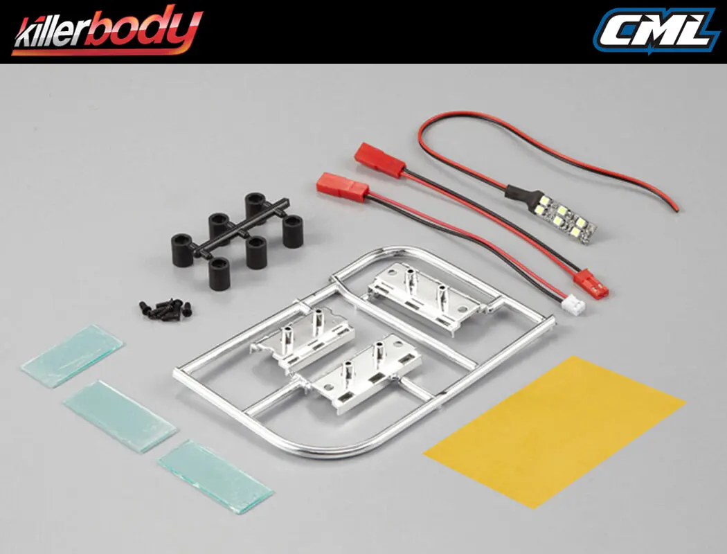 Killerbody Number Plate W/Led Unit Set 1/10 Touring Car – view 2