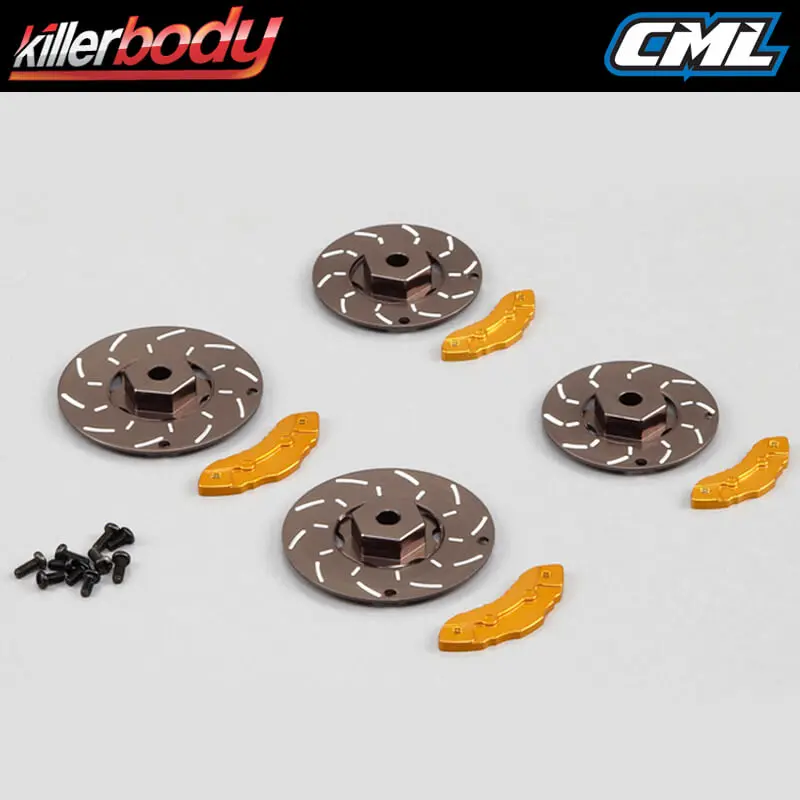 Killerbody Calliper Brake Disc Grey/Gold 4pc (Cnc Aluminum)
