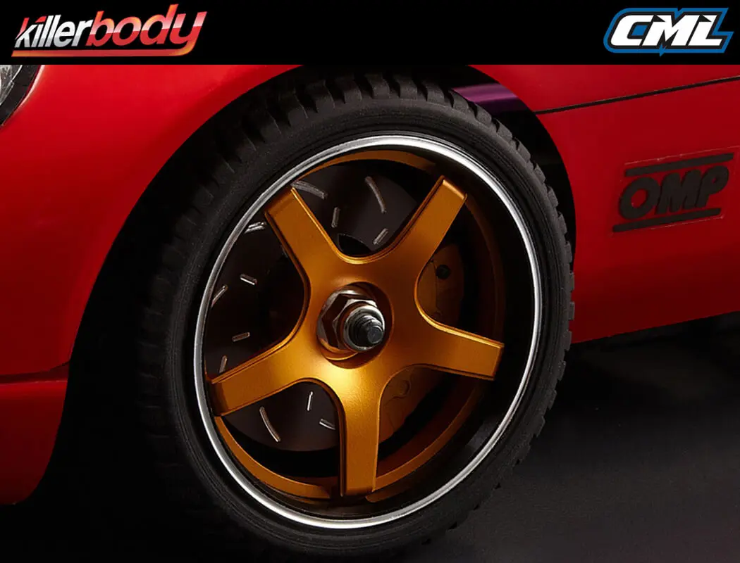 Killerbody Calliper Brake Disc Grey/Gold 4pc (Cnc Aluminum) – view 3