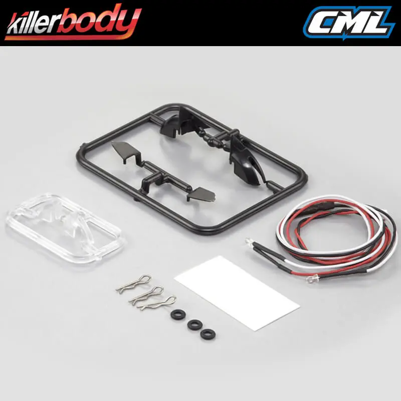 Killerbody Wing Mirror "D" W/Led Unit Set 1/10 Touring Car