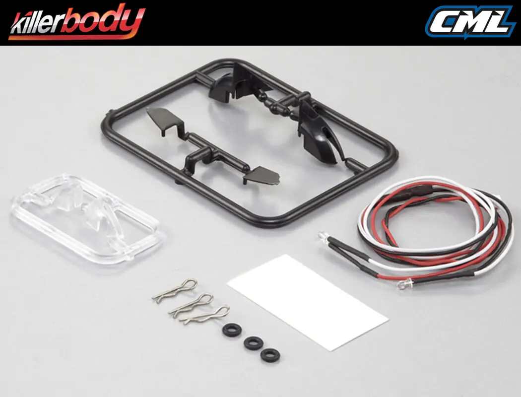 Killerbody Wing Mirror "D" W/Led Unit Set 1/10 Touring Car – view 2