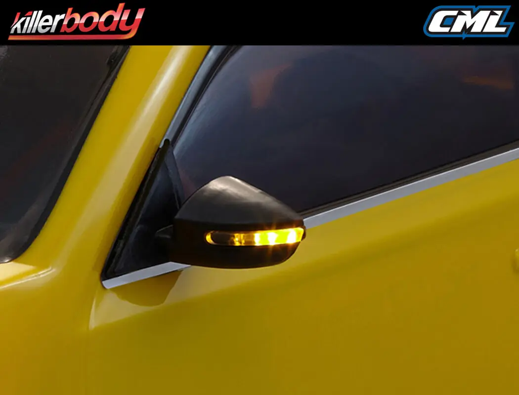 Killerbody Wing Mirror "D" W/Led Unit Set 1/10 Touring Car – view 3